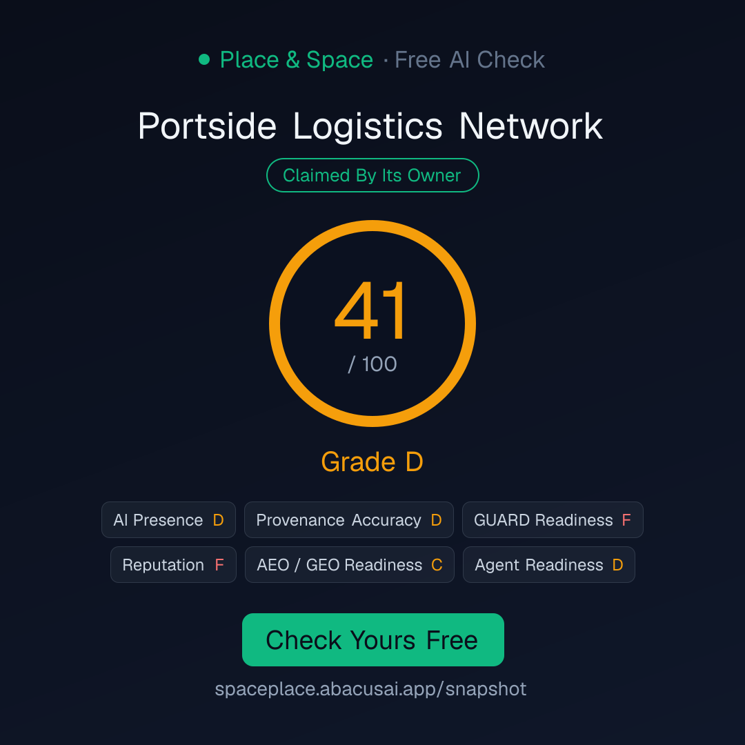 Grade Card for Portside Logistics Network: 41 out of 100, Grade D